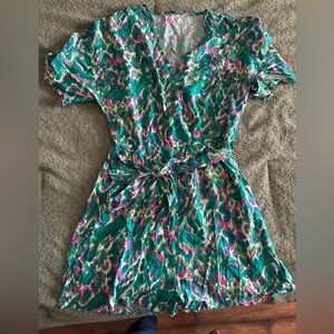 Cupshe Green and Pink Floral Romper